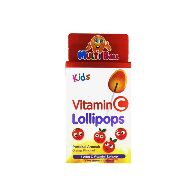 MULTIBALL KIDS VITAMIN C LOLLIPOPS 7'S