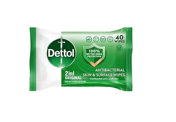 DETTOL ANTIBACTERIAL 2IN1 ORIGINAL 40 WIPES