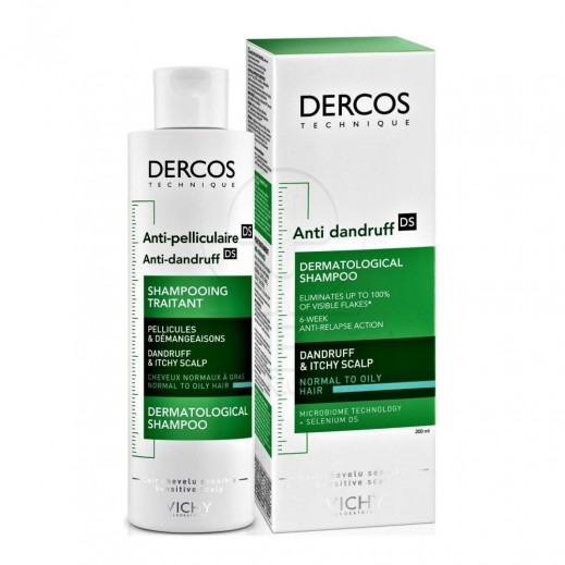 VICHY DERCOS ANTI DANDRUFF DS NORMAL TO OILY SHAMPOO 200ML