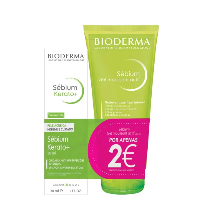 BIODERMA SEBIUM ACTIVE FOAMING GEL+KERATO+ GEL CREAM OFFER