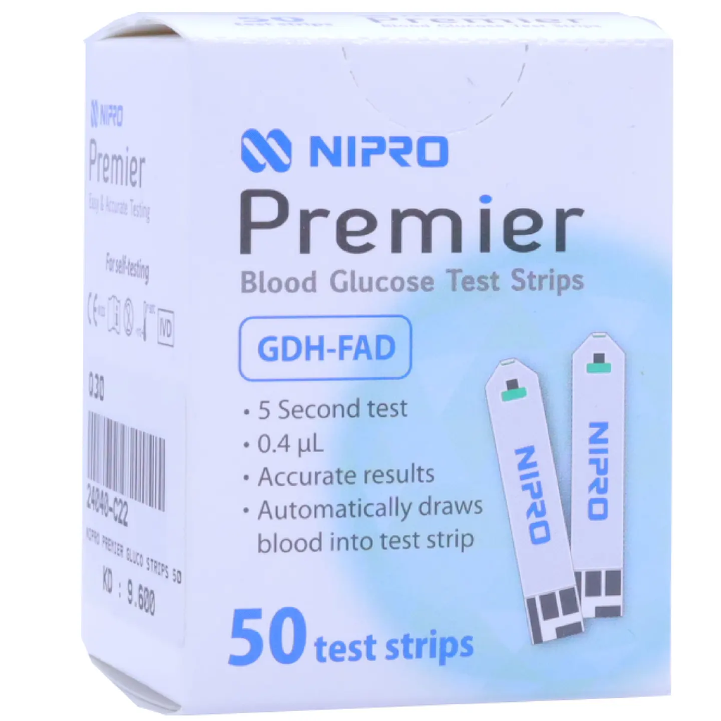 NIPRO PREMIER GLUCO STRIPS 50PCS