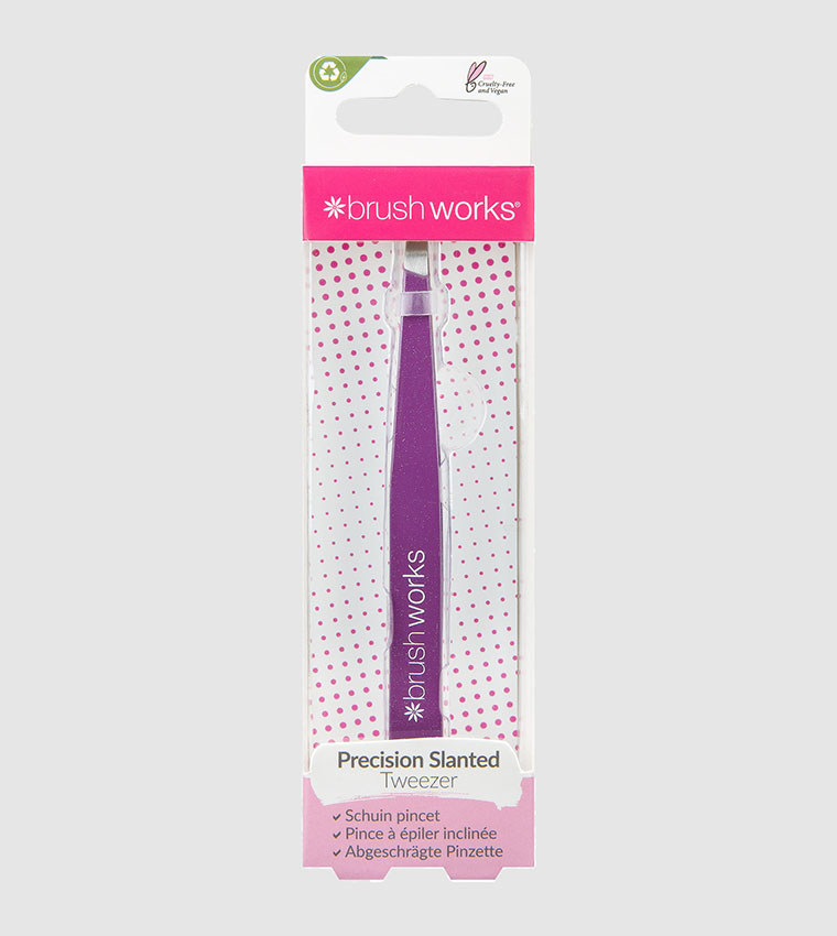 BRUSH WORKS PRECISION SLANTED TWEEZER