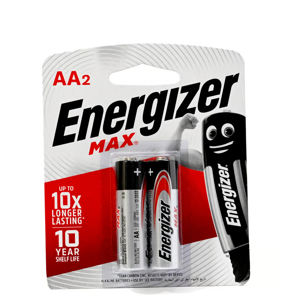 ENERGIZER MAX AA ALKALINE BATTERY 2PCS