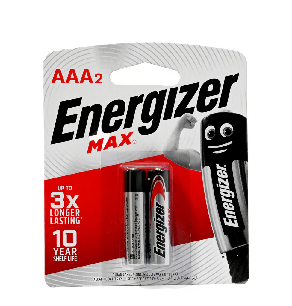 ENERGIZER MAX AAA ALKALINE BATTERY 2PCS