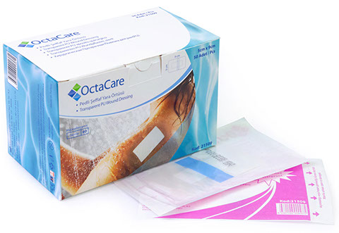 [I142865] OCTACARE TRANSPARENT PU WOUND DRESSING 5CMX9CM 1PC