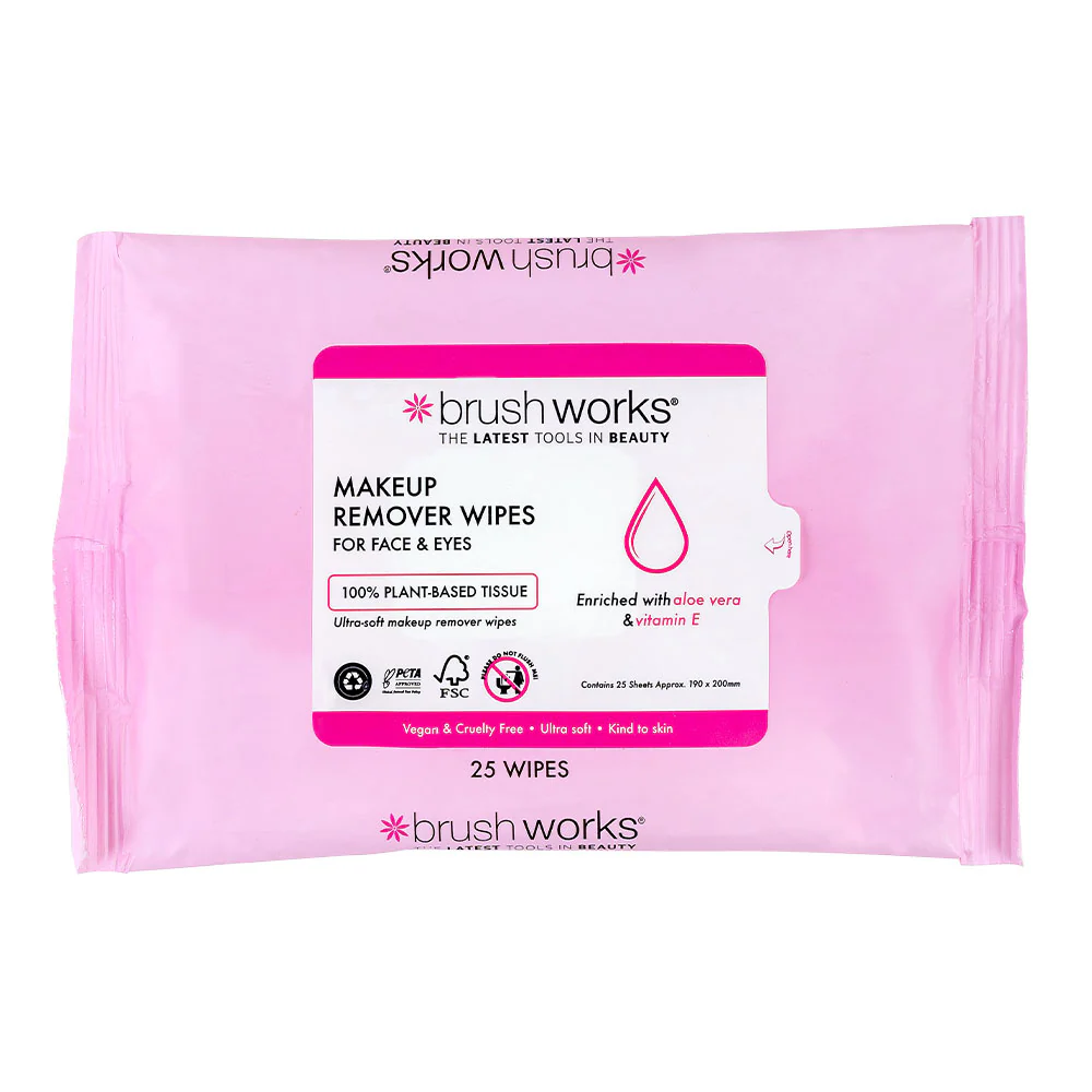 BRUSH WORKS MAKEUP REMOVER 25 WIPES