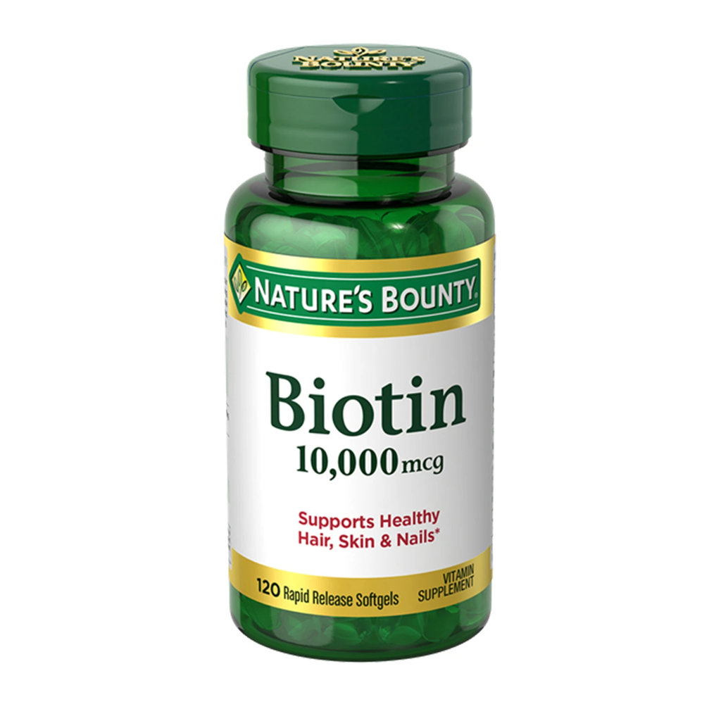 NATURE'S BOUNTY BIOTIN 10,000MCG 120 SOFTGELS