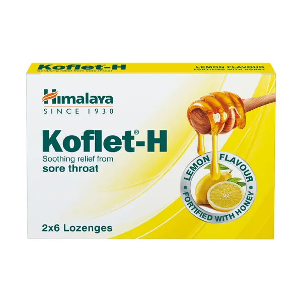 HIMALAYA KOFLET H LEMON WITH HONEY FLAVOUR 12 LOZENGES