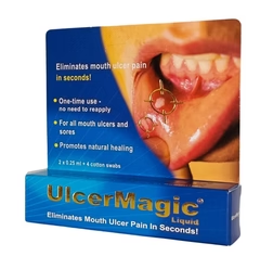 ULCERMAGIC LIQUID 2 X 0.025ML +4 COTTON SWABS