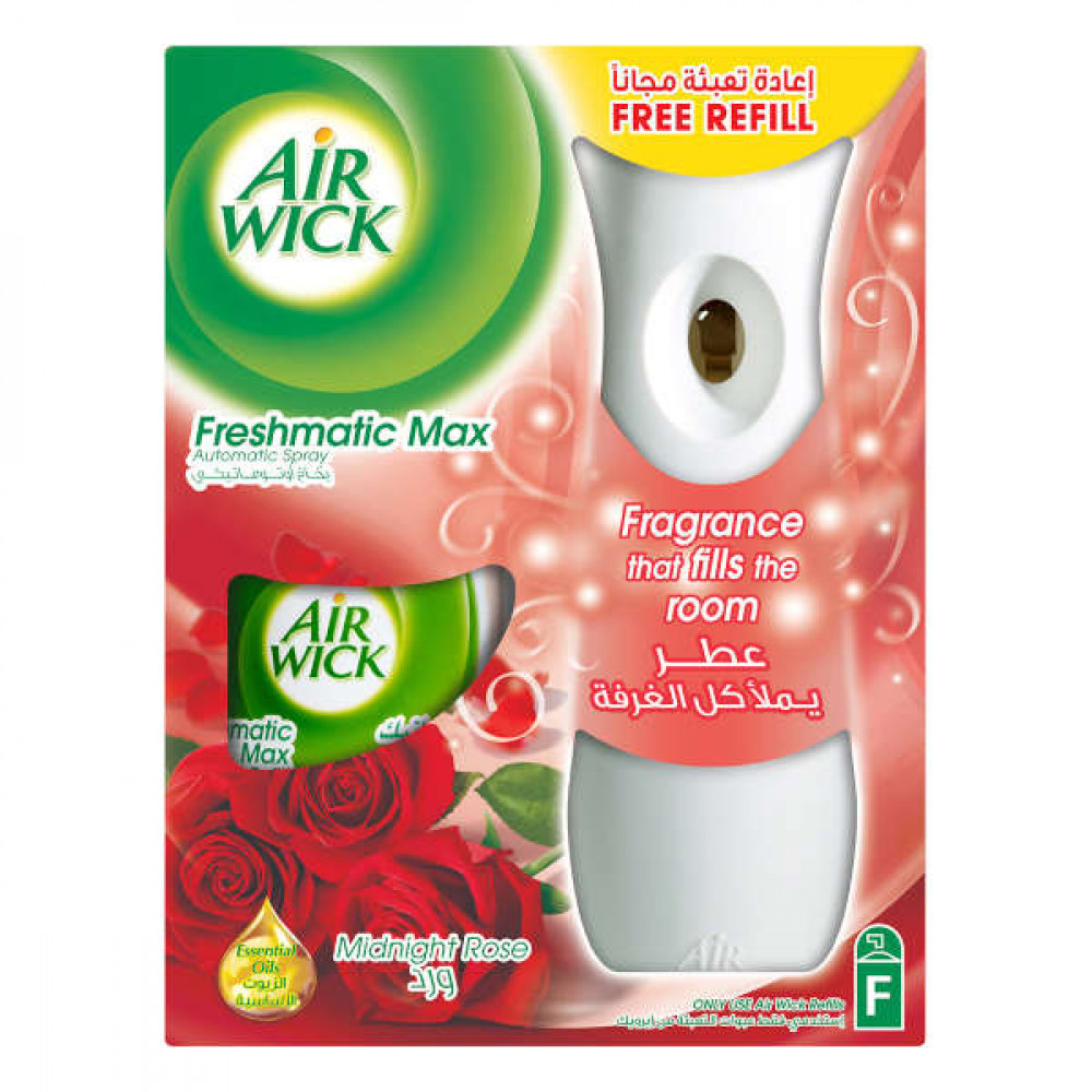 AIR WICK FRESHMATIC AUTO SPRAY + REFIL MIDNIGHT ROSE 250ML