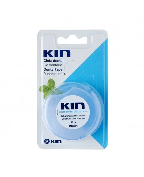 KIN MINTED DENTAL TAPE WITH FLUORIDE 50M