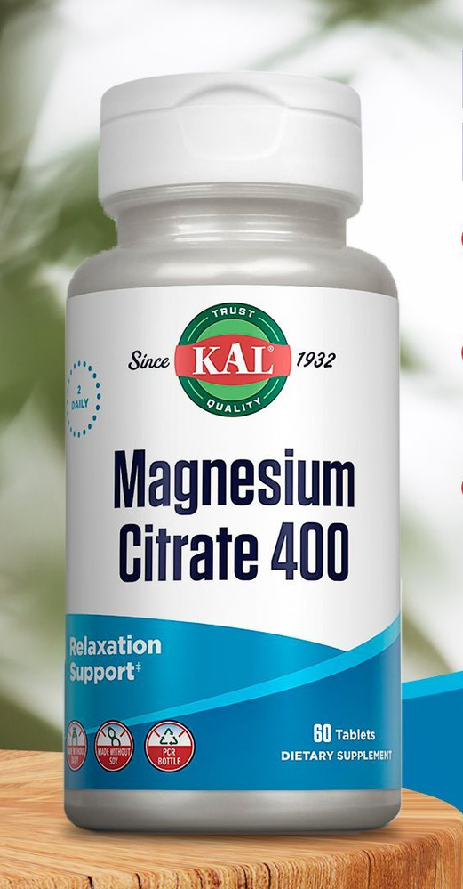 [I143454] KAL MAGNESIUM CITRATE 400 MG 60 TABLETS