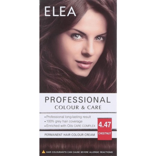 ELEA PERMANENT HAIR COLOUR CREAM 4.47 CHESTNUT