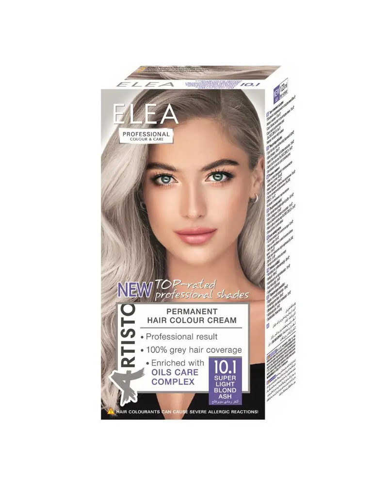 ELEA PERMANENT HAIR COLOUR CREAM 10.1 SUPER LIGHT BLOND ASH
