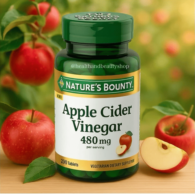NATURE'S BOUNTY APPLE CIDER VINEGAR 480 MG 200 TABLETS