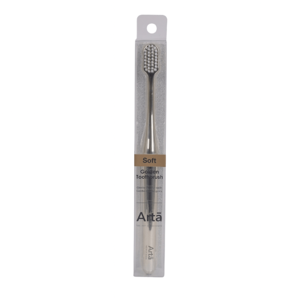 [I143521] ARTA GOLDEN TOOTHBRUSH ULTRA SOFT WHITE BRISTLES