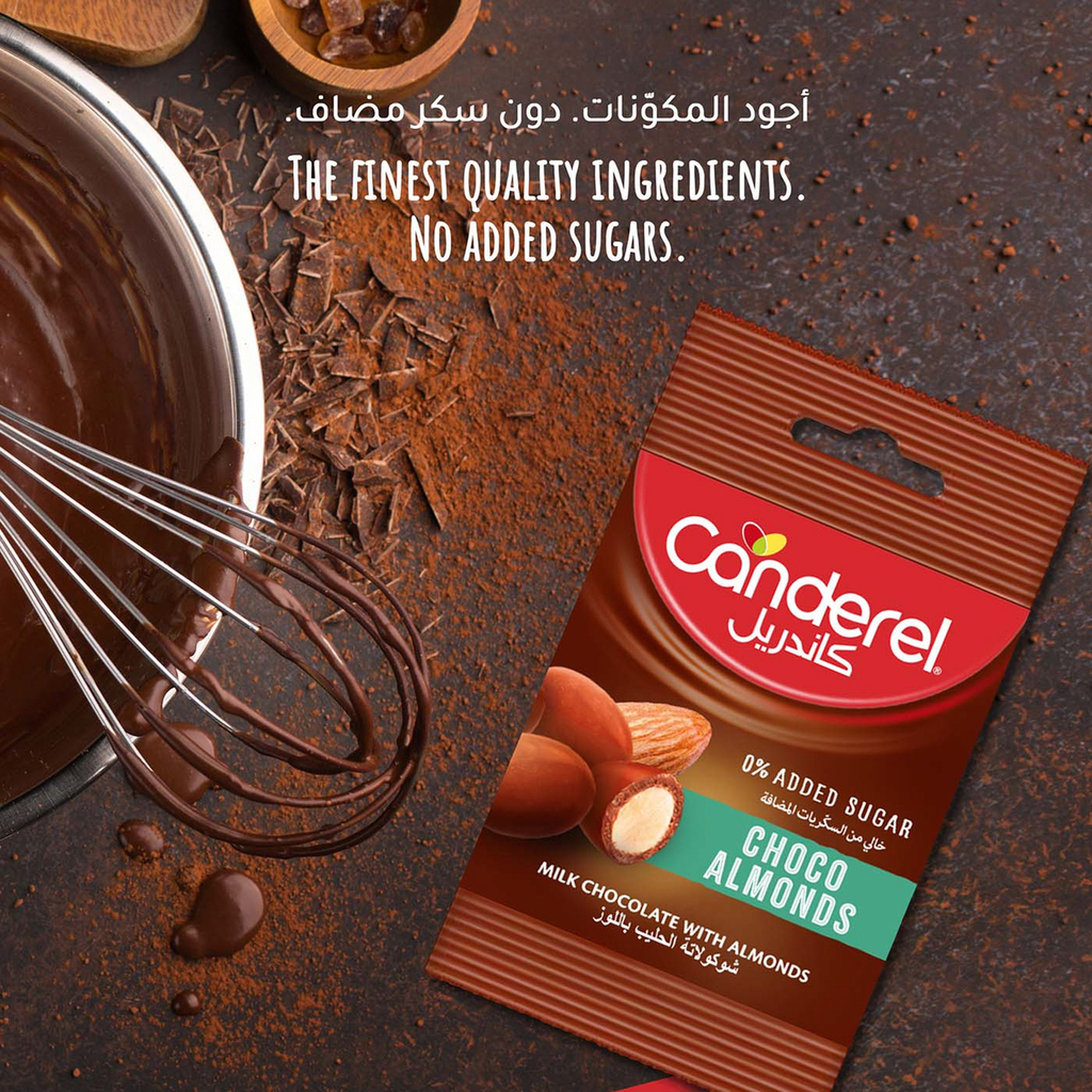 CANDEREL MILK CHOCOLATE WITH ALMONDS 40 G