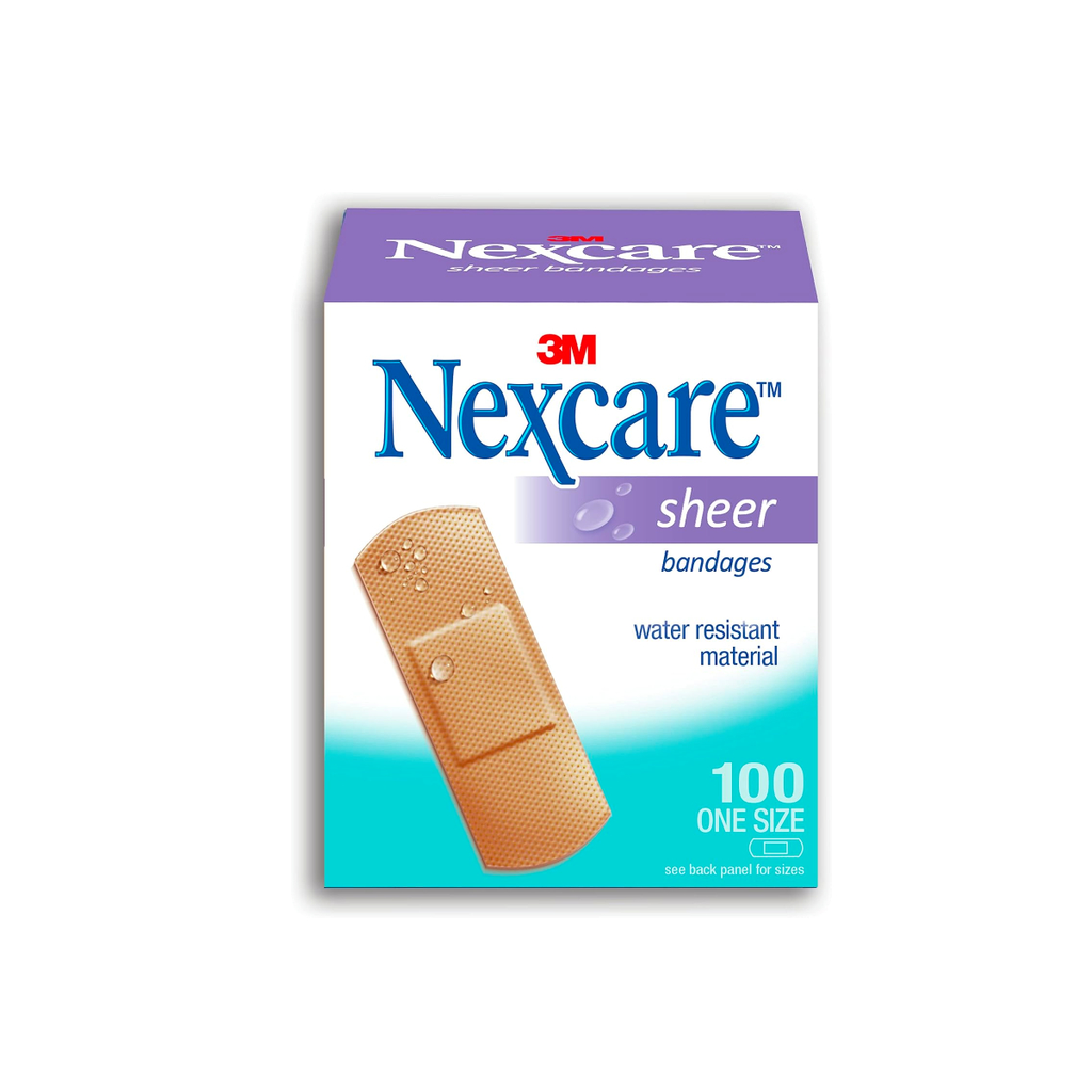 NEXCARE SHEER BANDAGES ONE SIZE 100 PCS