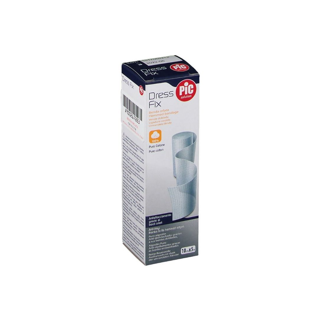 PIC DRESS FIX HEMMED BANDAGE 10CM X 5M
