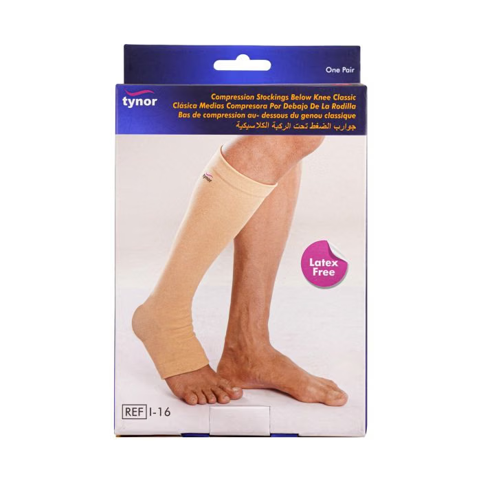 [I143564] TYNOR COMPRESSION STOCKINGS BELOW KNEE CLASSIC I-16 XXL