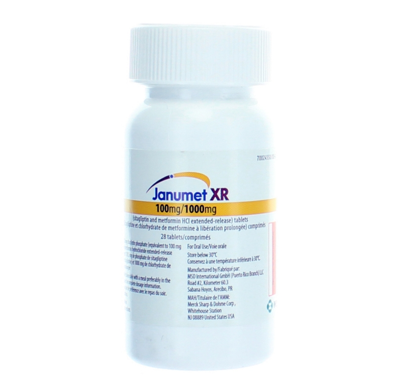 JANUMET XR 100/1000 MG 28 TABLETS