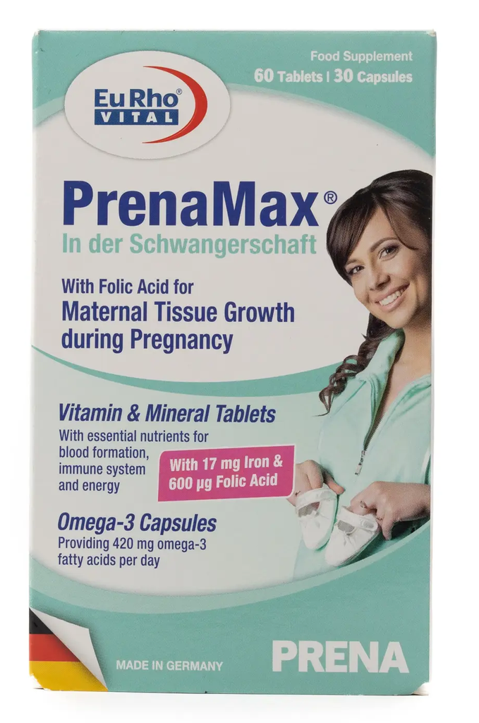 EURHO VITAL PRENAMAX DURING PREGNANCY 60TABLETS & 30CAPSULES