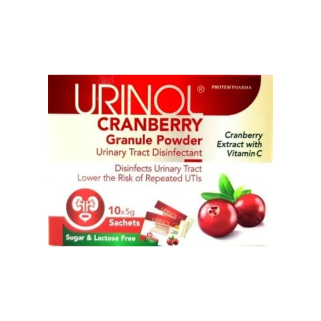 URINOL CRANBERRY 5GM 10 POWDER SACHETS