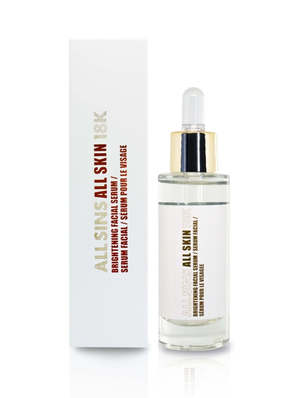 ALL SINS ALL SKIN 18K BRIGHTENING FACIAL SERUM 30ML