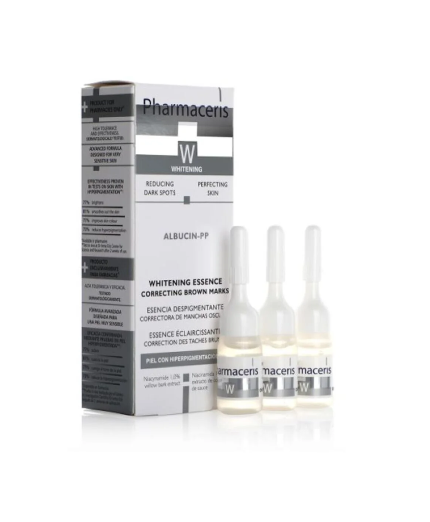 [I143800] PHARMACERIS ALBUCIN-PP WHITENING ESSENCE CORRECTING BROWN MARKS 3*4 ML AMPULES