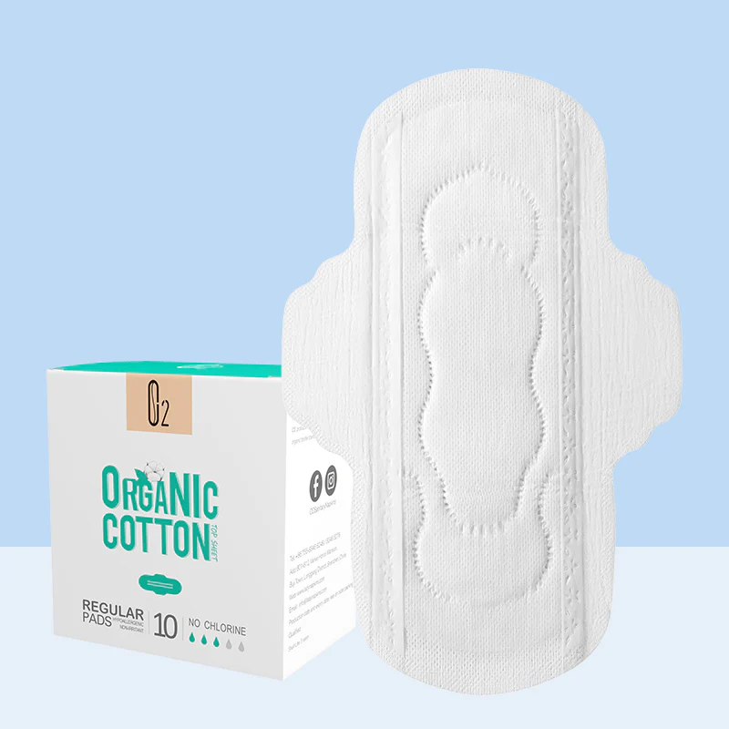[I143887] O2 ORGANIC COTTON 10 REGULAR PADS