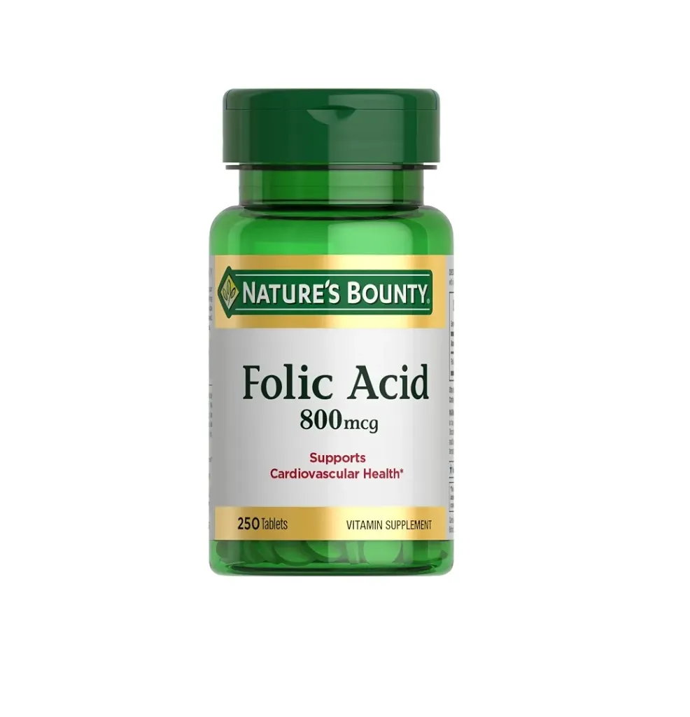 NATURE'S BOUNTY FOLIC ACID 800 MCG 250 TABLETS