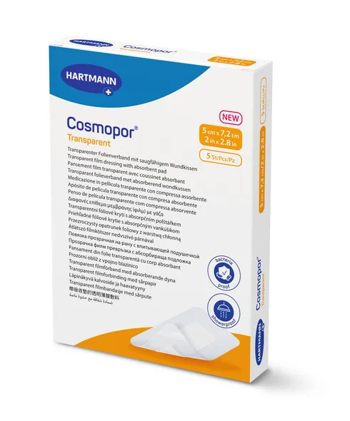 HARTMANN COSMOPOR TRANSPARENT 5x7,2 CM 1 BOX CANTAINS 5PCS