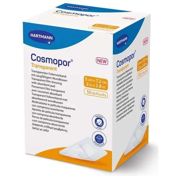HARTMANN COSMOPOR TRANSPARENT 5x7,2 CM 50 PCS