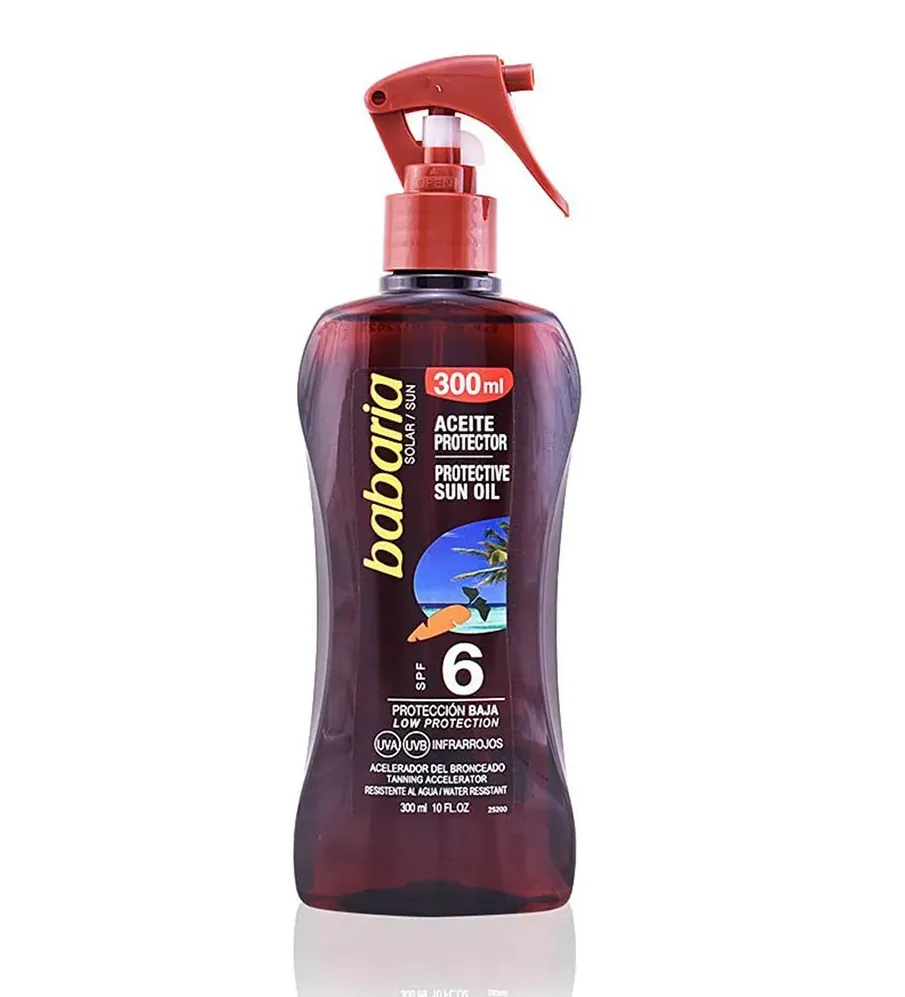 [I144043] BABARIA PROTECTIVE SUN OIL CARROT SPF 6 SPRAY 300 ML