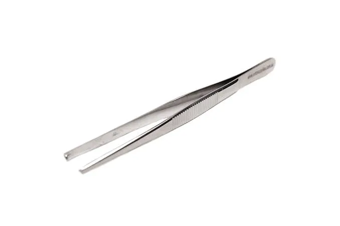 TWEEZERS WITH TOOTH STAINLESS STEEL