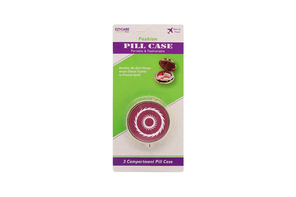 EZYCARE PLUS FASHION 3 COMPARTMENT PILL CASE PINK