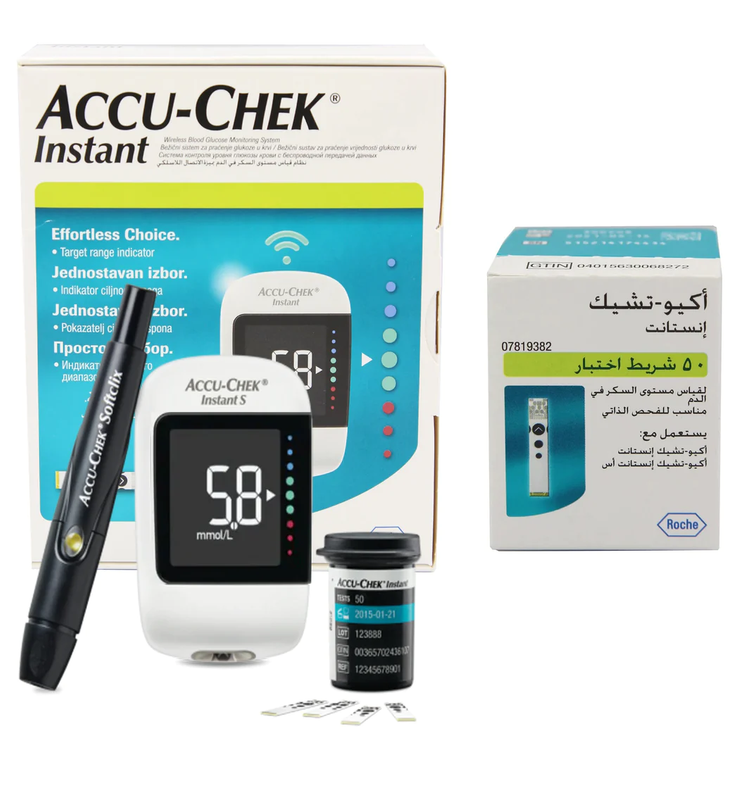 ACCU-CHEK INSTANT MMOL/L KIT+ 50 TEST STRIPS | Rosh Pharmacy