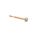 190 18K GOLD PLATED CRYSTAL CLEAR FOR NOSE 1.6MM