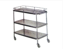 STAINLESS STEEL TROLLEY WITH THREE SHELVES -904